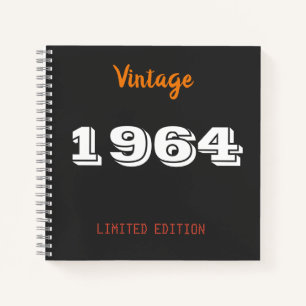 Vintag 1964 limitierte Auflage 60. Geburtstagsgesc Notizbuch