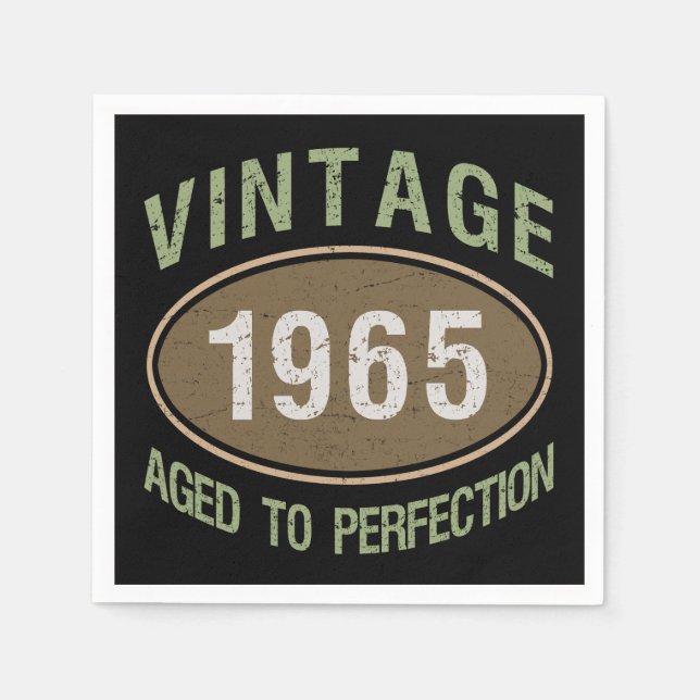 Vintag 1965, 60. Geburtstag Serviette (Vorderseite)