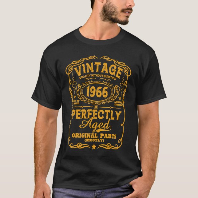 Vintag 1966 56. Geburtstag T-Shirt (Vorderseite)