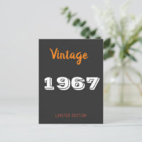 Vintag 1967 Limited Edition Geburtstagskarte