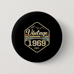 Vintag 1969 Est 52. Geburtstagsgeschenk Button