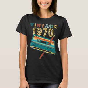 Vintag 1970 Musikkassette 53. Geburtstag 53 Jahr T-Shirt