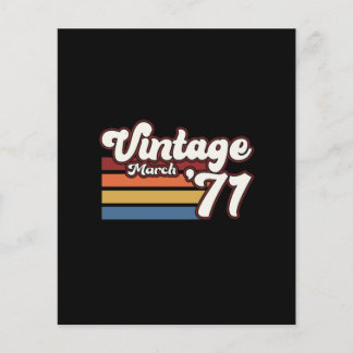 Vintag 1971 50. Geburtstag März