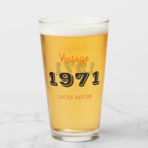 Vintag 1971 Limited Edition - 55. Geburtstagsglas Glas