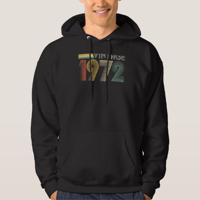 Vintag 1972 50. Geburtstag essenziell Hoodie (Vorderseite)