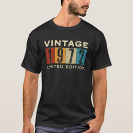 Vintag 1972 Limited Edition 50 Years Old 50. T-Shirt