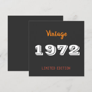 Vintag 1972 limitierte Auflage Geburtstagsgeschenk Dankeskarte