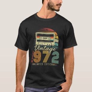 Vintag 1972 Retro Cassette 1972 50. Geburtstag 50 T-Shirt