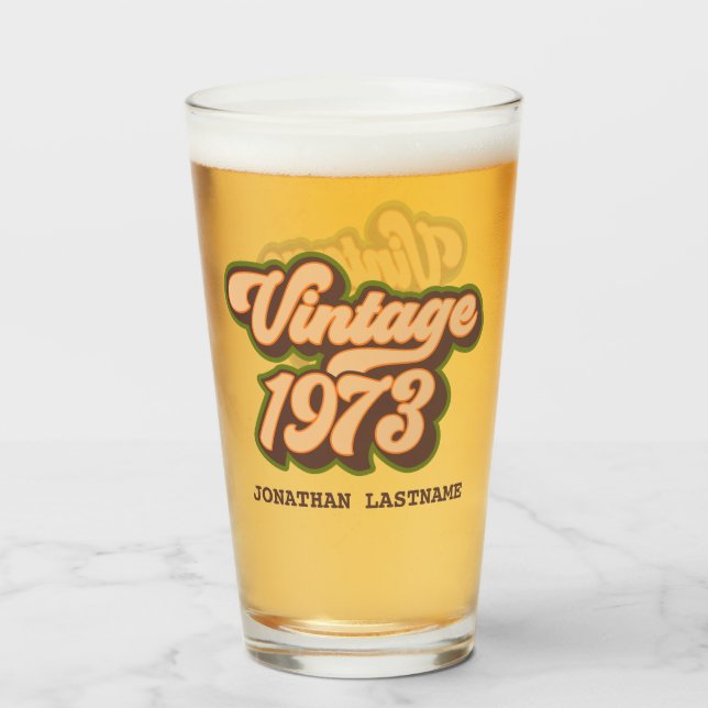 Vintag 1973 Glass Tumbler (Vorne (Gefüllt))