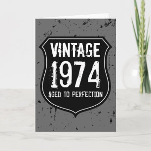 Vintag 1974 alt bis perfekt Grußkarte Männer Karte