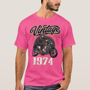Vintag 1974 geboren 1974 48. Motorrad T-Shirt
