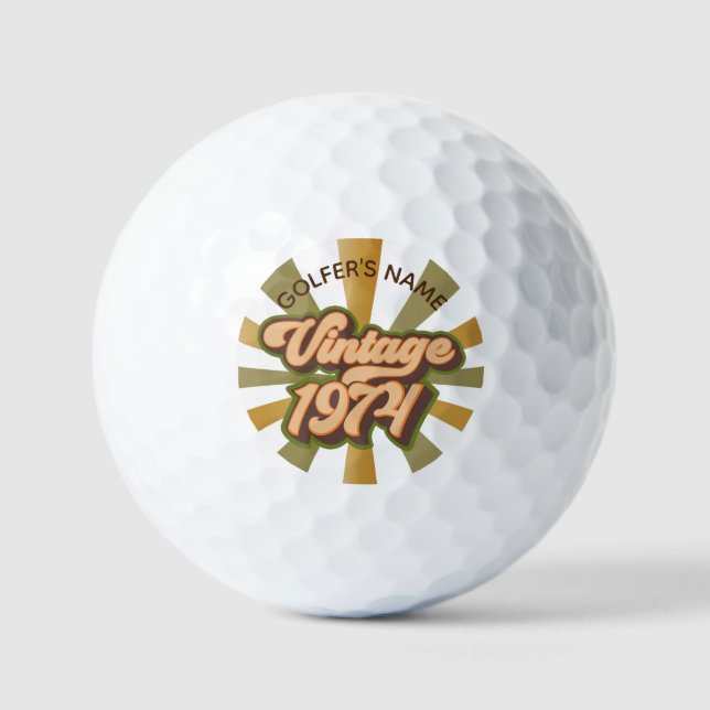 Vintag 1974 kundenspezifisch golfball (Vorderseite)