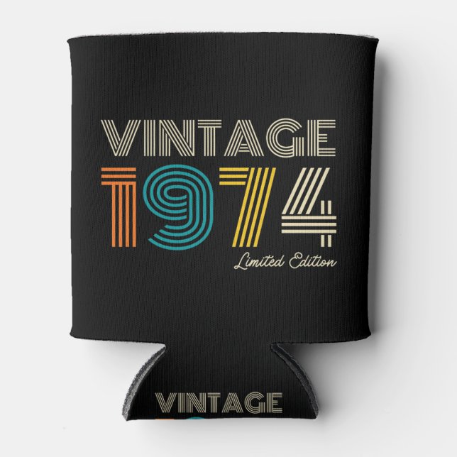 Vintag 1974 Limited Edition 50. Geburtstag Dosenkühler (Vorderseite)