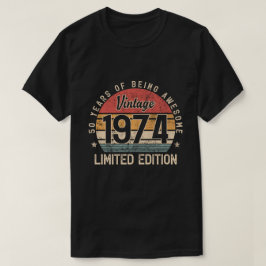 Vintag 1974 Limited Edition 50. Geburtstag T-Shirt