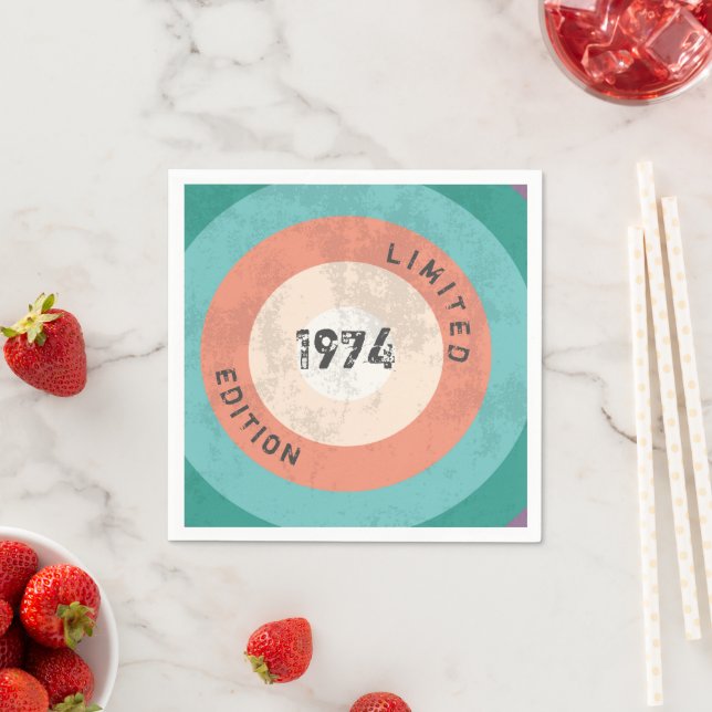 Vintag 1974 Limited Edition 52. Geburtstag Napkins Serviette (Beispiel)