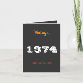 Vintag 1974 Limited Edition 52. Geburtstagsparty Einladung