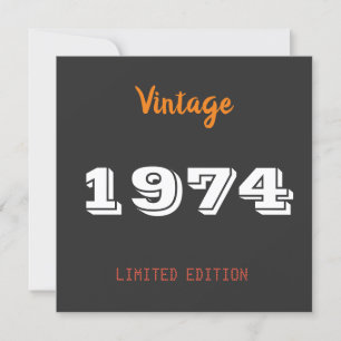 Vintag 1974 limitierte Auflage 50. Geburtstagsgesc Einladung