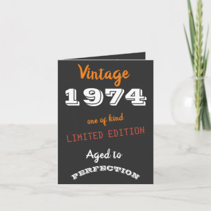 Vintag 1974 limitierte Auflage 52. Geburtstag Them Einladung