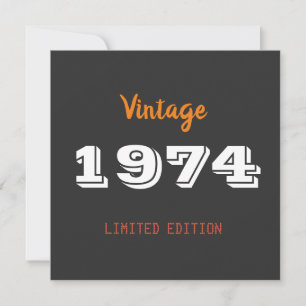 Vintag 1974 limitierte Auflage 52. Geburtstagsgesc Karte
