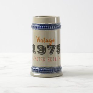 Vintag 1975 50. Geburtstag Beer Stein - Limited Bierglas