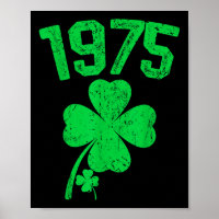 Vintag 1975 50. Geburtstag St. Patricks Day Shamro