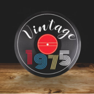 Vintag 1975 Retro Stripe Record 50. Geburtstag Einladung