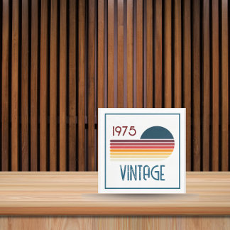 Vintag 1975 Retro Stripe Sun 50. Geburtstag Einladung