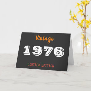 Vintag 1976 Limited Edition - 50. Geburtstagsgreet Karte
