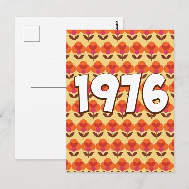 Vintag 1976 postkarte (Vorne/Hinten)
