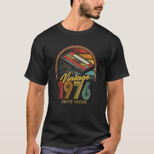 Vintag 1976 Retro Cassette 1976 46. Geburtstag 46 T-Shirt