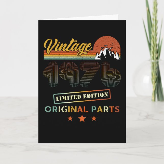 Vintag 1976 Retro-Geburtstag Karte (Vorderseite)