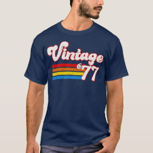 Vintag 1977 Geburtstag Shirt Retro 77 Geburtstagsc