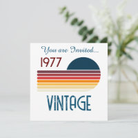 Vintag 1977 Retro Stripe Sun 50. Geburtstag