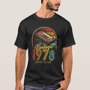 Vintag 1978 Retro Cassette 1978 44. Geburtstag 44 T-Shirt