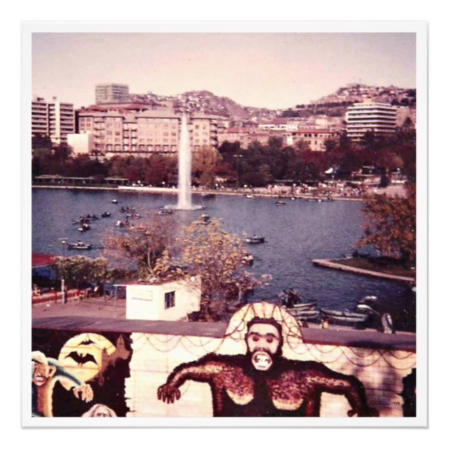 Vintag 1979 Aussicht auf Ankara Genclik Park Fotodruck (Vorne)