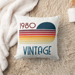 Vintag 1980 Retro Stripe Sun Kissen