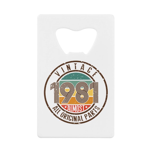 Vintag 1981 geldbeutel flaschenöffner (Vorderseite)