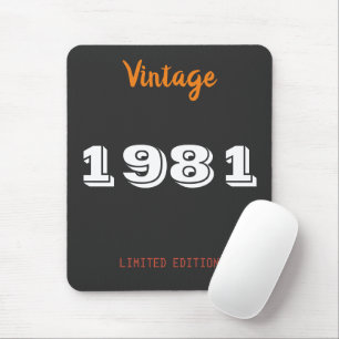 Vintag 1981 limitierte Auflage 45. Geburtstagsgesc Mousepad