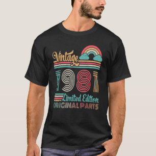 Vintag 1981 Ltd Edition Original Parts 41 Years m T-Shirt