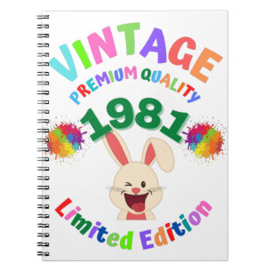 Vintag 1981 notizblock