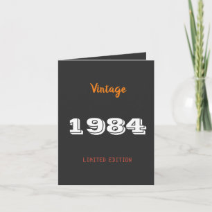 Vintag 1984 Limited Edition 42. Geburtstag Einladung