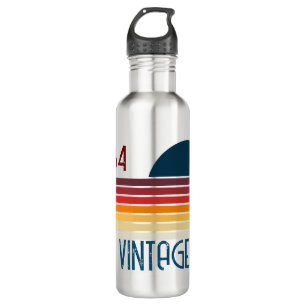 Vintag 1984 Retro Stripe Sun Edelstahlflasche