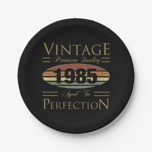 Vintag 1985 40. Geburtstag Pappteller