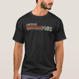 Vintag 1985 Bruststreifen Geburtstag T-Shirt