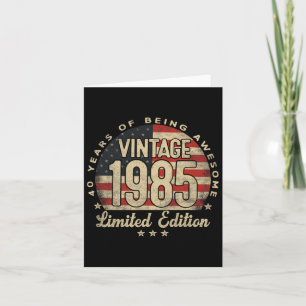 Vintag 1985 Limited Edition 40-jährige Geschenke U Karte