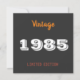 Vintag 1985 limitierte Auflage 40. Geburtstagsgesc Einladung