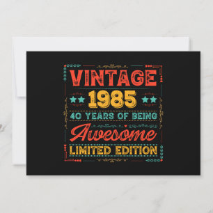 Vintag 1985 Made in 1985 40 th Birthday 40 Years Einladung