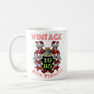 Vintag 1985 Vollständig alt Kaffeetasse