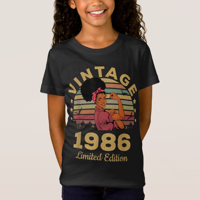 Vintag 1986 Geburt 1986 35. T-Shirt (Vorderseite)