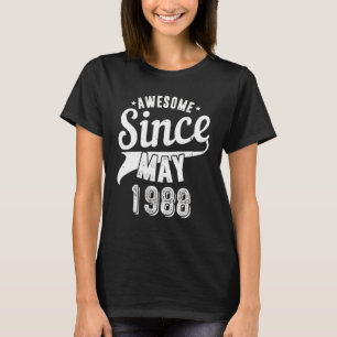 Vintag 1988 Phantastisch seit Mai glücklich meine T-Shirt